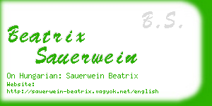 beatrix sauerwein business card